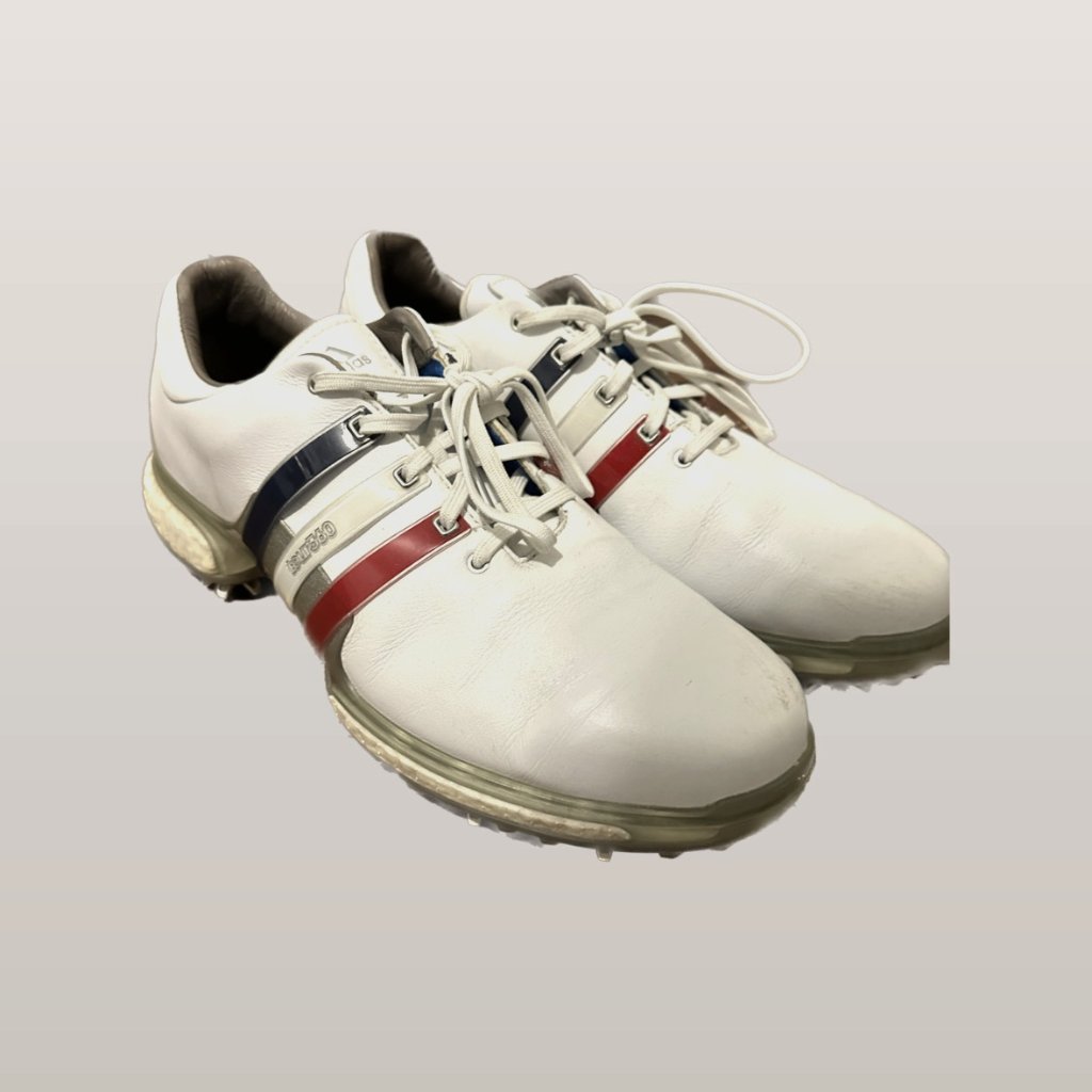 Men's Adidas Tour 360 Red/White/Blue Golf Shoes - Size 10